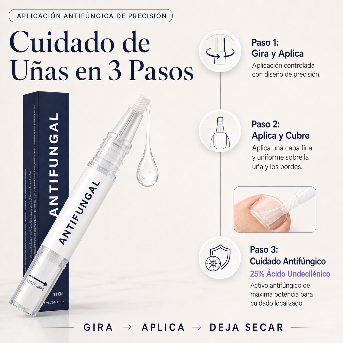 Elarumi™ Pluma Antimicótica para Uñas